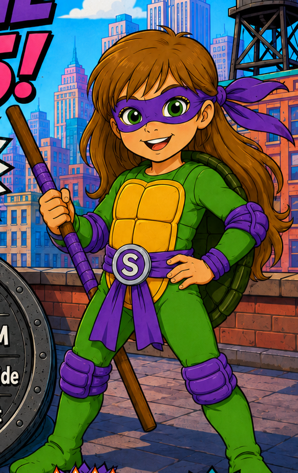 Sophie birthday turtle hero artwork